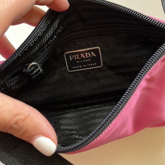 NWT Y2K PRADA vintage hot pink/black leather - Picture 4 of 11
